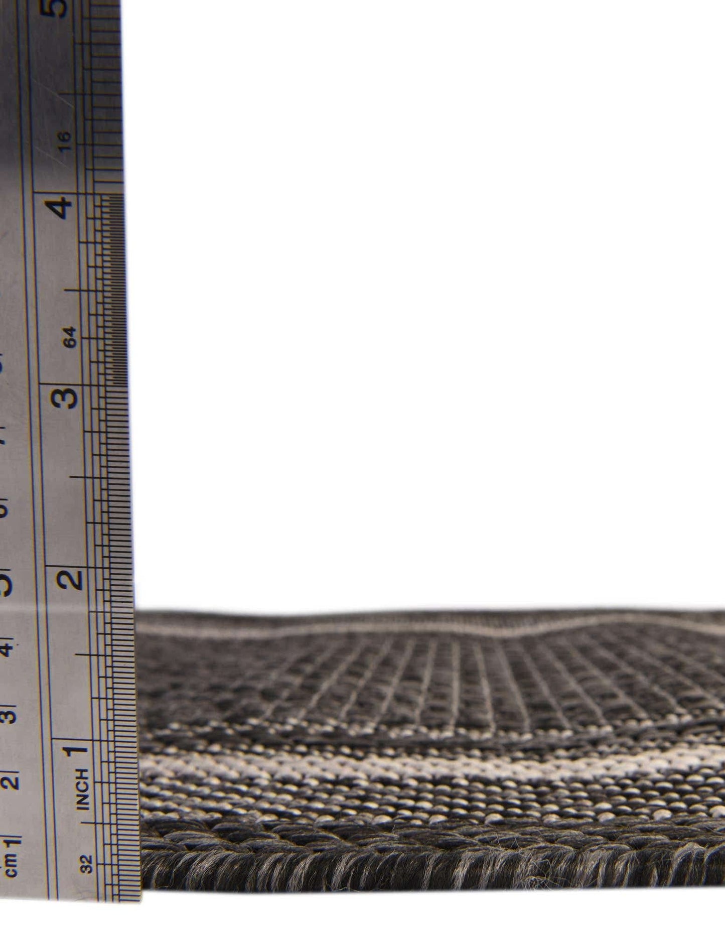Unique Loom Outdoor Border Collection Area Rug - Soft Border (3' 3" x 5' 3" Rectangle, Black/ Ivory)