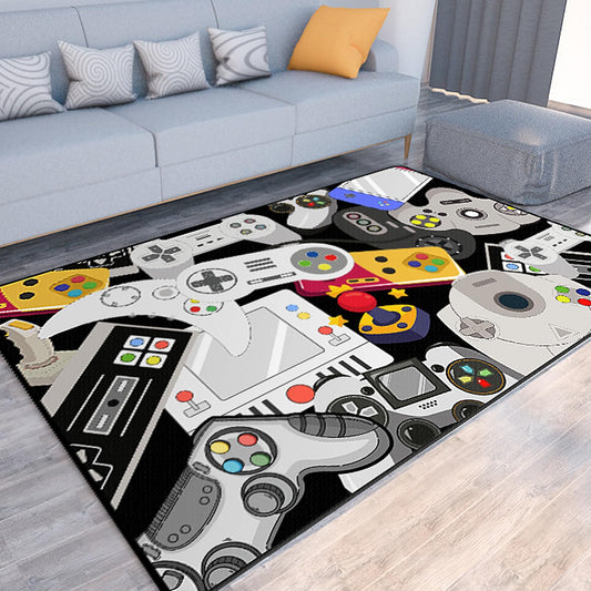 Lacut Game Rug Teen Boys Carpet with Game Controller Decoration, 3D Gaming Rugs for Boy’s Bedroom Living Room Playroom, Non-Slip Gamer Carpet Children Gaming Area Rugs (60" x 40")