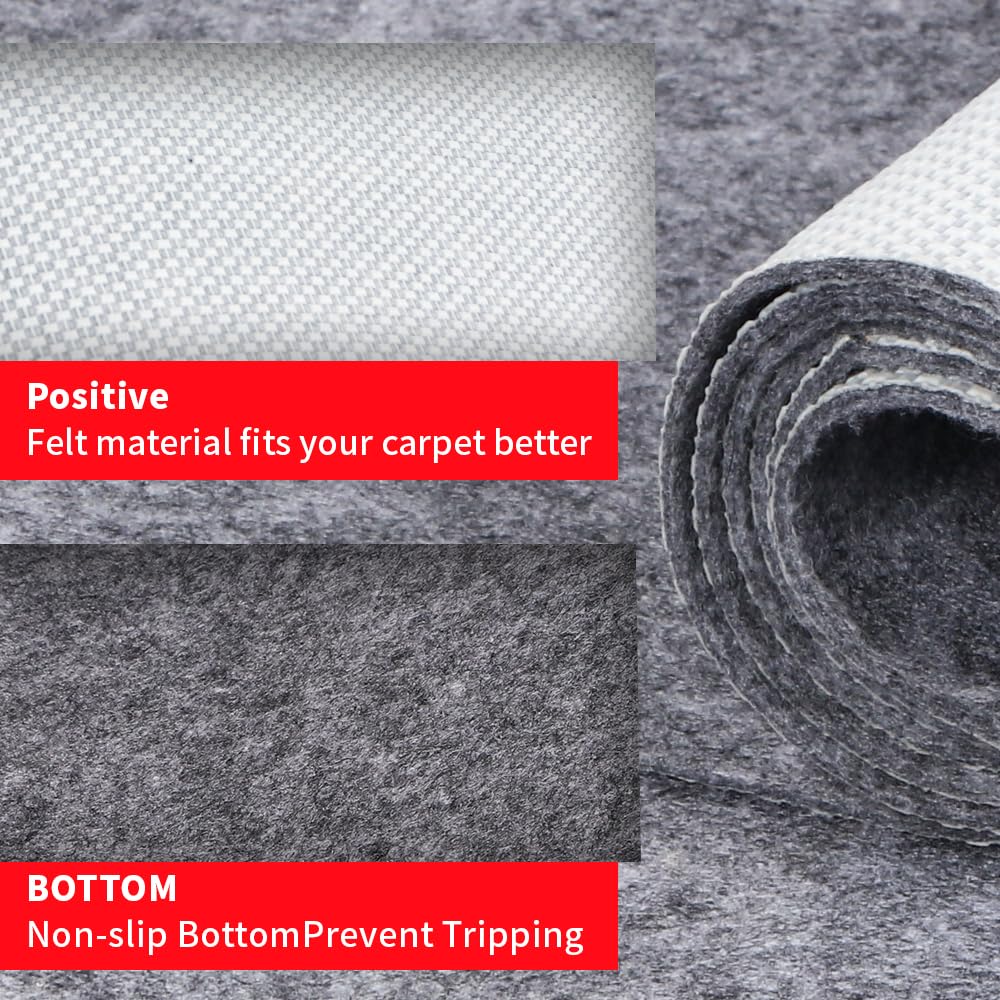 Waterproof Rug Pad Round 1/4 Thick Waterproof Non-Slip Rug Pad， Pad for Hardwood Floors， Rug Pads for All Floors and Finishes, Keeps Carpets in Place Soft and Safe（3FT）