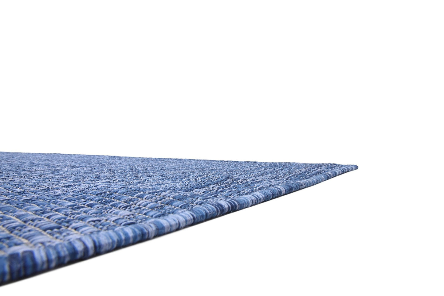 Unique Loom Collection Casual Transitional Solid Heathered Indoor/Outdoor Flatweave Area Rug (8' x 11' 4" Rectangle, Blue/Navy Blue)