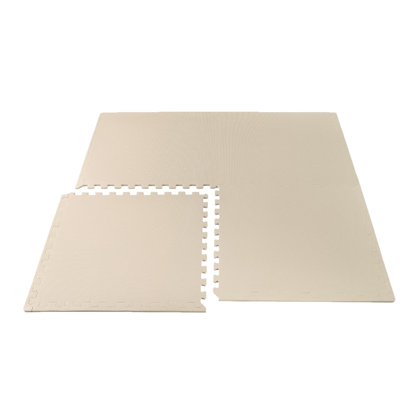 We Sell Mats 1/2" Thick Multipurpose EVA Foam Exercise Floor Mat, Interlocking Tiles, Anti-Fatigue for Home or Gym, 24 in x 24 in, 6 Tiles, Sand