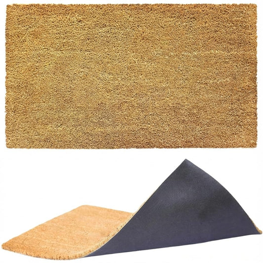 Ecomills Coco Coir Doormat, 36" x 60", 0.5" Thick Natural Coconut Fiber Mat with Vinyl Non-Slip Backing, Heavy Duty Welcome Mat for Front Door Entrance, Outdoor Indoor, Porch, Patio
