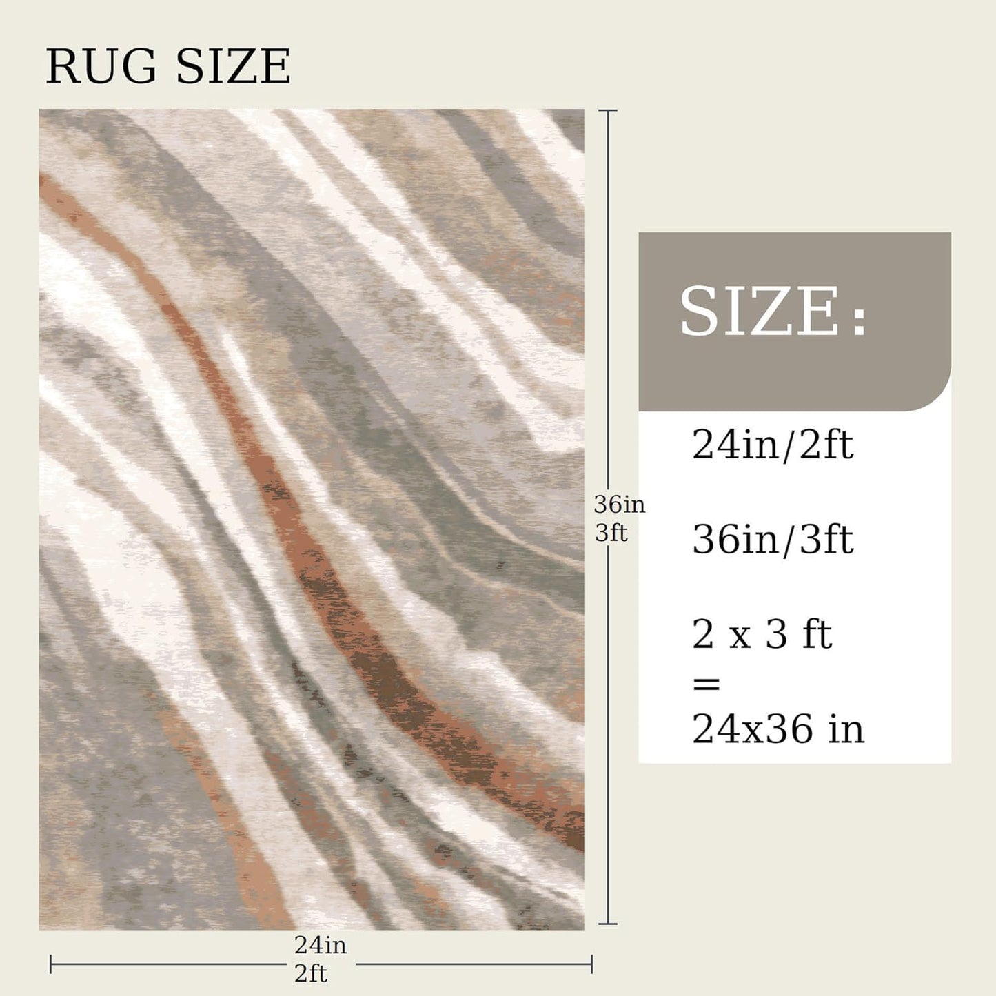 RICKY SERRA 2x3 Washable Doormat, Non-Slip Rug for Front Door, Bathroom & Kitchen - Low Pile Indoor/Outdoor Mat with Rubber Backing, Modern House Design
