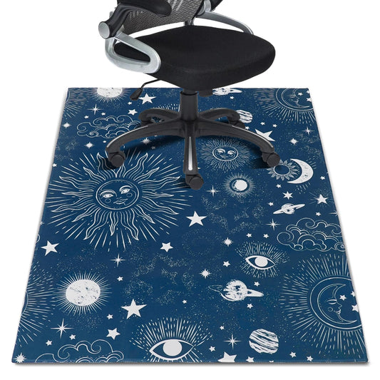 Office Chair Mat for Hardwood Floor 48"X 60" Heavy Duty Desk Chair Rug for Under Gaming Rolling Chairs Computer Decor Protect Mats Low Pile Non-Slip Rubber for Carpet & Tile Floor- Gothic