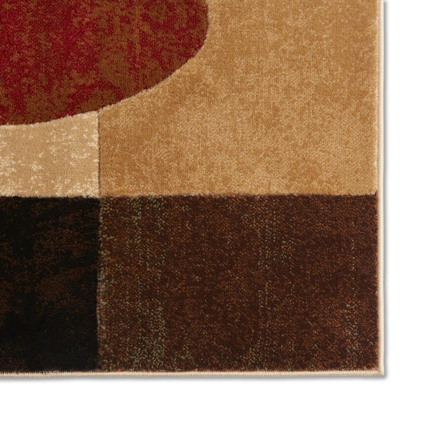Home Dynamix Tribeca Jasmine Modern Area Rug, Abstract Brown/Green 5'2"x7'2"