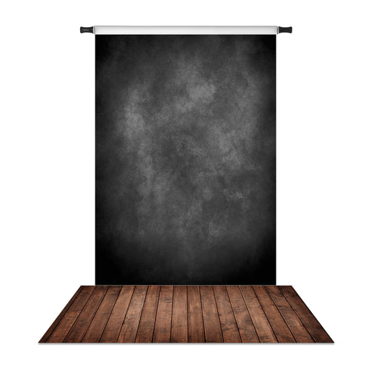 Kate Black Photography Backdrop(10x7ft) & Brown Wooden Floor Mat(8x5ft)