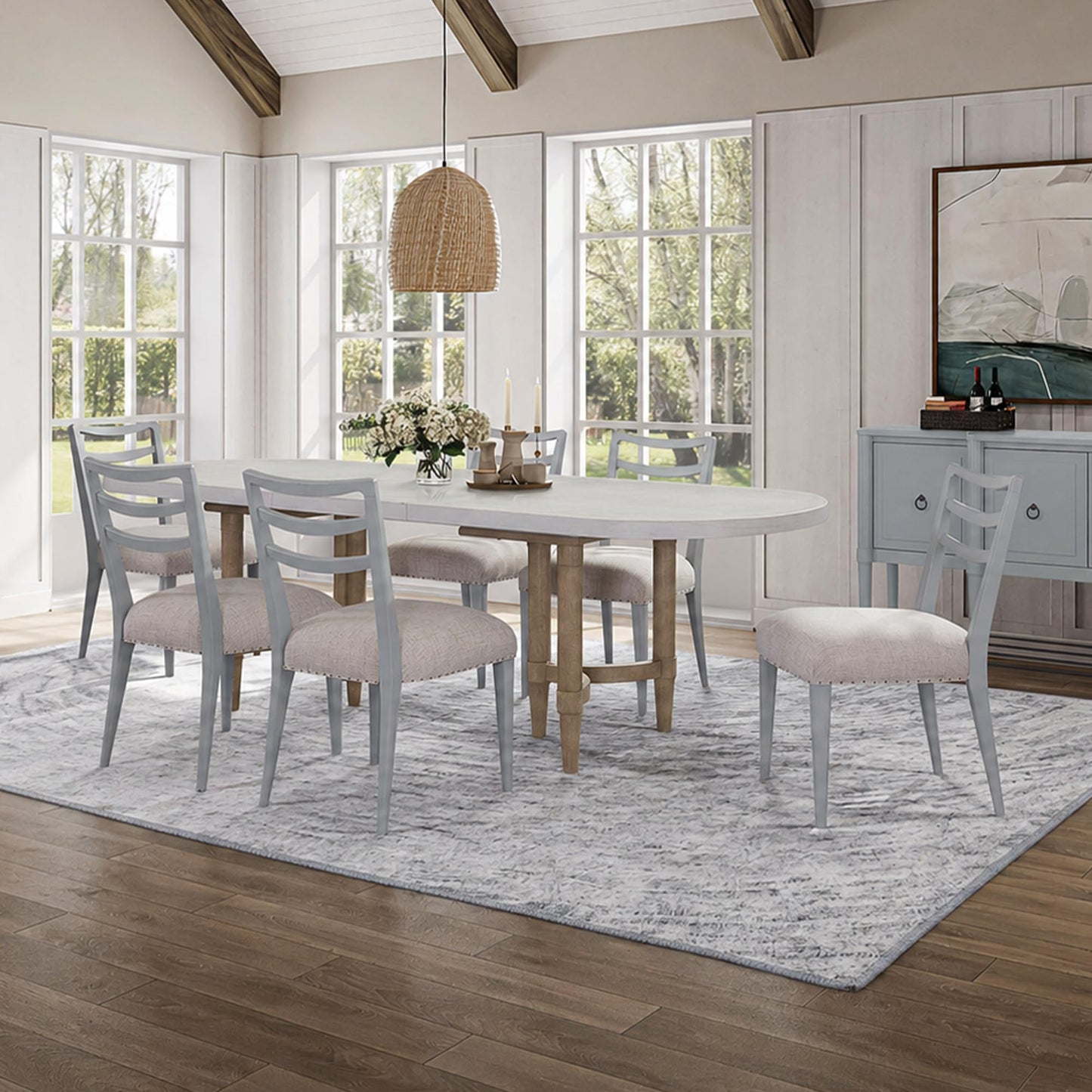 Mueinxiei Morden Washable Thin Area Rugs 7x9 Abstract Neutral Color Light Grey Rugs Non Slip Water Repellent Low Pile Carpet for Living Room Bedroom Office Dining Room Cloud Shadow