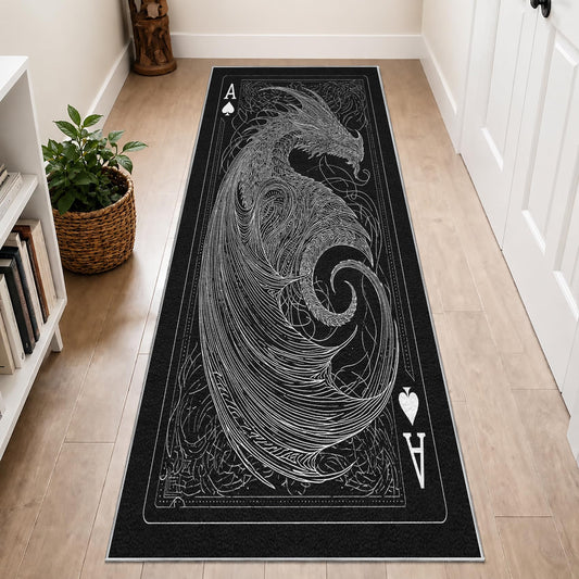 Dragon 4x8 Runner Rug Poker Runners for Entryway Kitchen