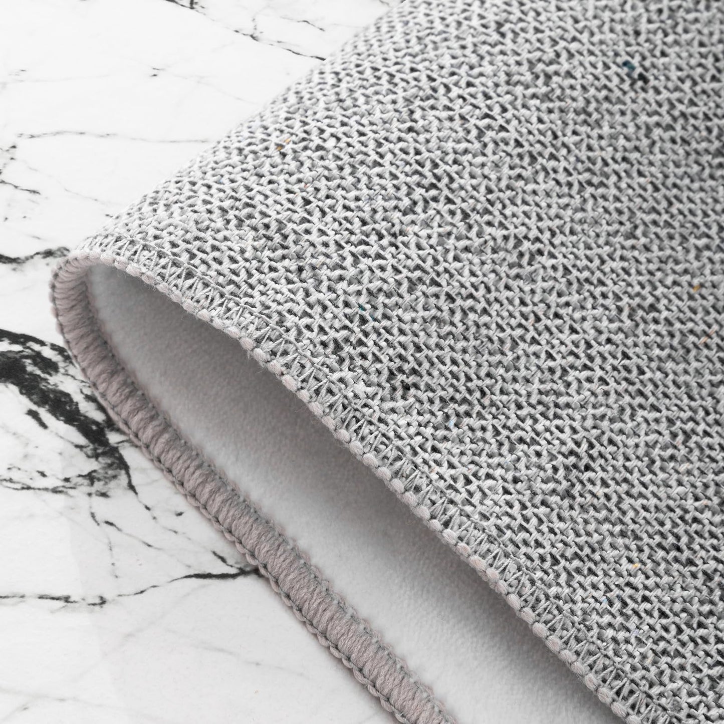 Asrug 3x5 Washable Rugs, White Marble Area Rugs for Living Room, Chic Soft Non-Shedding Throw Rug Carpet with Non-Slip Backing, Low-Pile Floor Mat Indoor Rug for Bedroom Enterway Dining Room