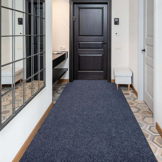 jxgzyy Runner Rugs for Hallway 2'11 x 9'10'', Non Slip Carpet Runner, Heavy Duty Outdoor Long Floor Mat for Entrance, Garage, Mudroom, Gray