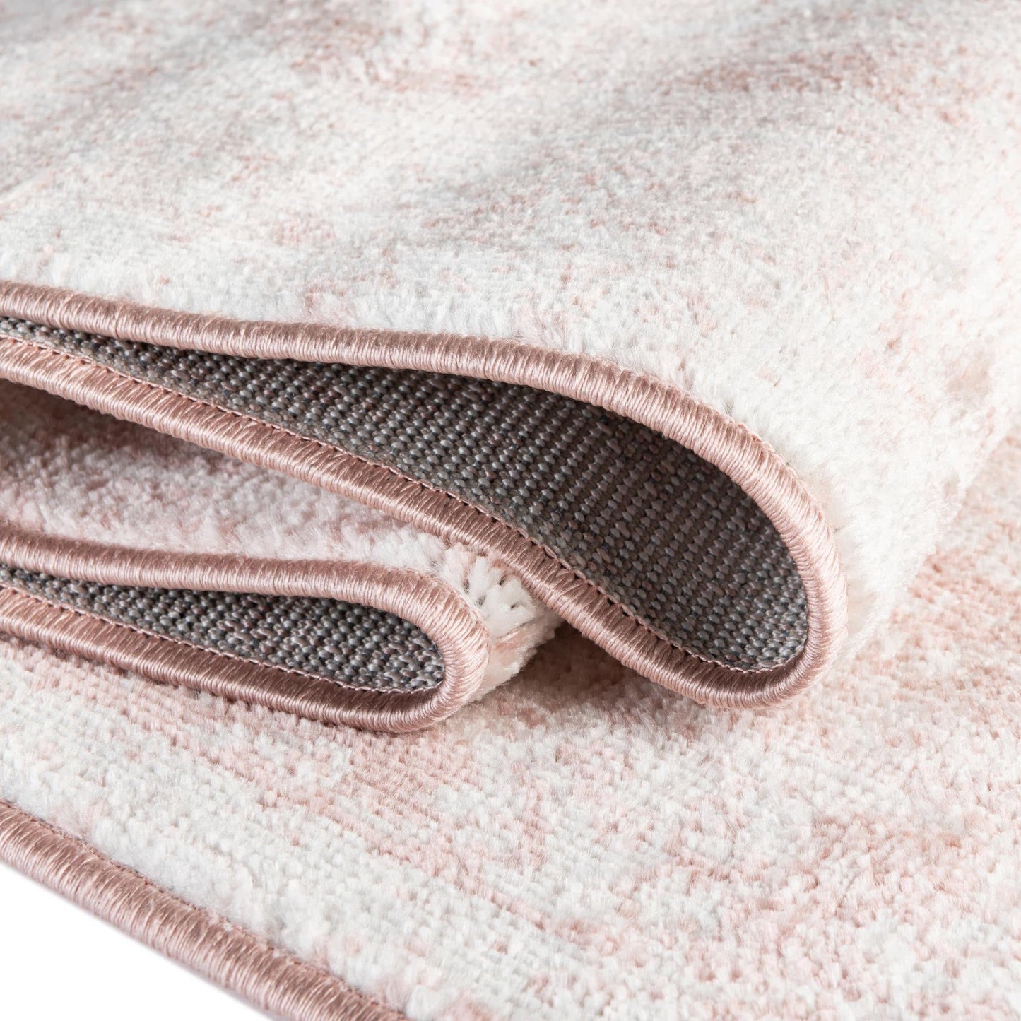 Unique Loom Oxford Collection Area Rug - Bodleian (4' 1" Square, Pink/ Ivory)