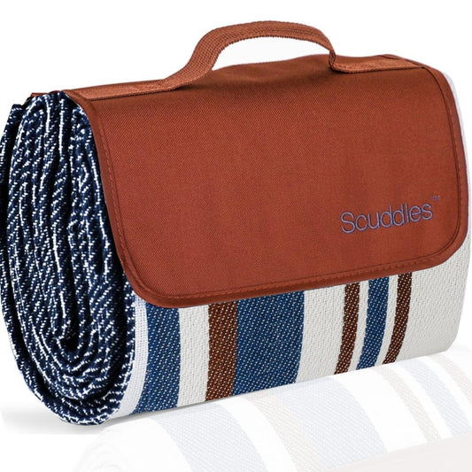 scuddles Waterproof Picnic Blanket 60" x 60" for Beach, Camping and Travel