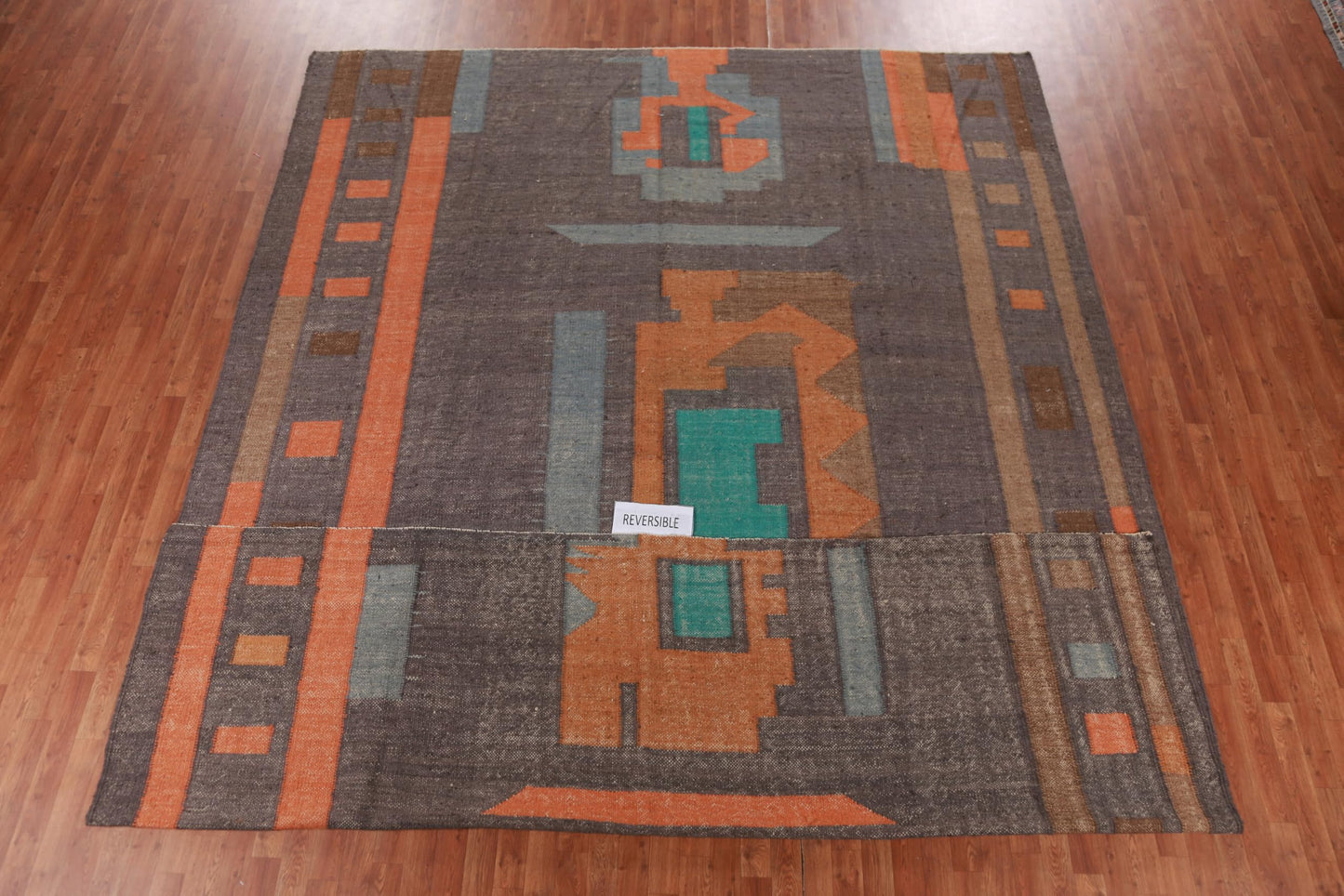 Rug Source Southwestern Collection Large Rugs (Palace Sized) Kilim Area Rug, Hand Woven Greys & Charcoal Modern Rug, Oriental 100% Jute Carpet for Bedroom, Living Room, Dining Room