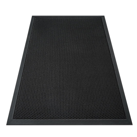 TANYOYO 3'x4' Commercial Floor Rubber Entrance Mat, Mesh Heavy Duty Door Carpet, Non-Slip Dirt Trapper Mat for Mudroom, Garage, Barbershop & High Traffic Areas, Black