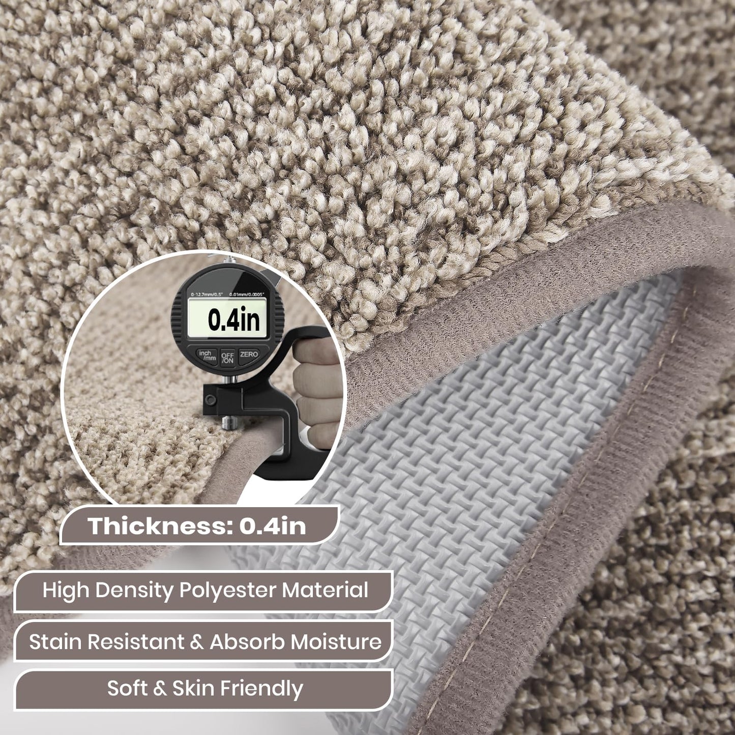 DOMUSTEX Washable Kitchen Rug 24" x 70" Rectangular, Non Slip Absorbent Indoor Entryway Runner Rug for Floor, Laundry, Bathroom, Bedroom (Roll Packing)
