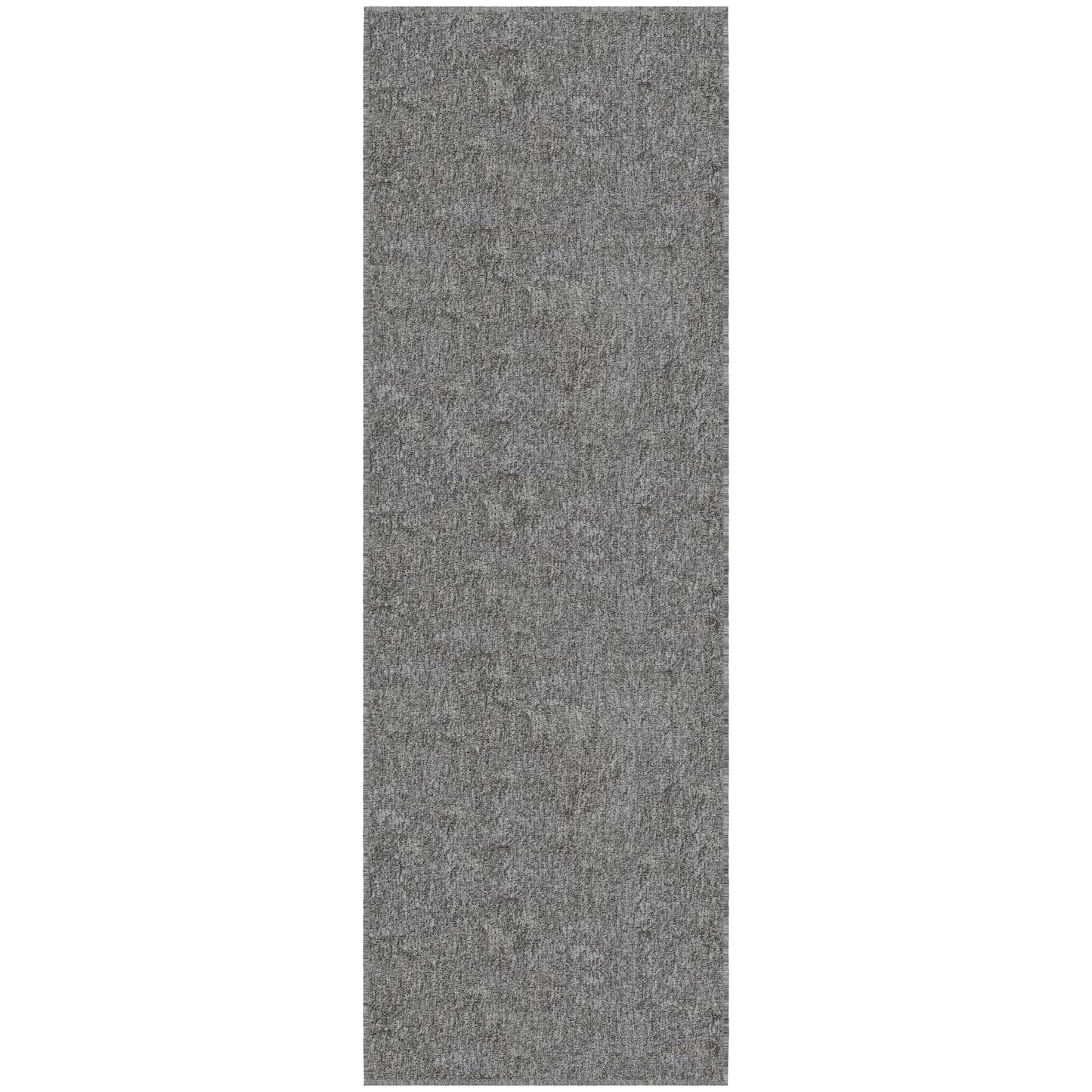 Ottomanson Door Mat Indoor Entryway Runner Rug – Non-Slip Durable Low-Pile Runner with Stain-Resistant Surface, 20" x 59", Gray