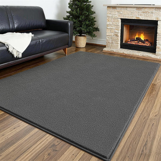 Vasofe Grey Soft Rugs for Bedroom, 3x5 Washable Non Slip Area Rug, Modern Indoor Memory Foam Thickened Carpets for Living Room Boys Girls Room Playroom Nursery 36x60 Inch Mat Home Decor