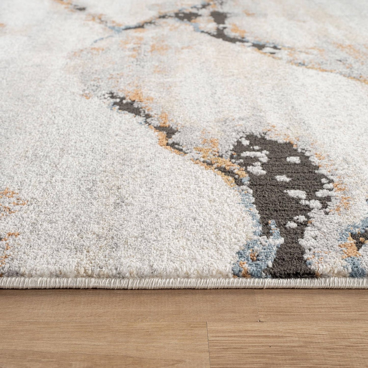 Rugshop Contemporary Gray Striated Area Rug Durable, Kid & Pet Friendly 2' 3" x 8' Runner Ideal for Hallway, Kitchen, Entryway, or Behind The Sofa