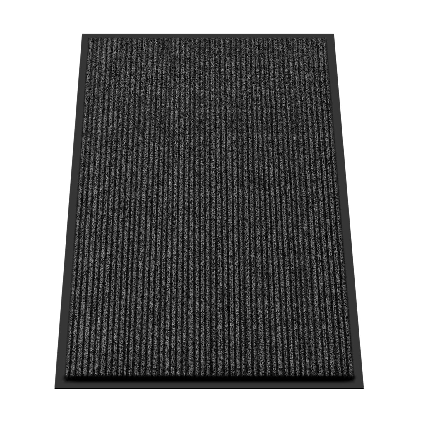 Kuyal Front Door Mat, 3'x4' Indoor Outdoor Entrance Mat, Commercial Floor Mats Inside Outside Entrance, Heavy Duty Durable Welcome, Rubber Backing Non Slip Outdoor Mats for Entryway,Black