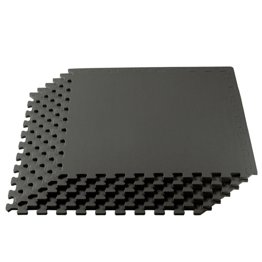We Sell Mats 1/2 Inch Thickness Multipurpose EVA Foam Floor Tiles, Interlocking Floor Mat for Indoor Gym and Home Use, 24 in x 24 in, Charcoal Gray, 24 Square Feet (6 Tiles)