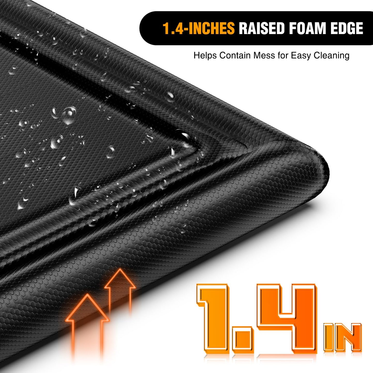 Nilight Garage Containment Mat 8'6" x 22' PVC Garage Floor Mat with 1.4" Raised Foam Edge Waterproof Heavy Duty Garage Parking Mat for Full Size Pickup Trucks SUVs Luxury Sedans Class B Motorhomes