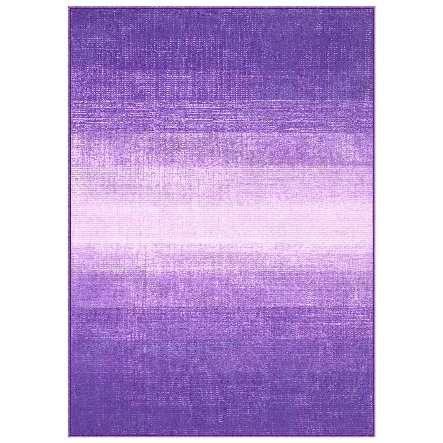 Wonnitar Modern Ombre Washable Rugs 5x7 for Bedroom, Non-Slip Purple Large Living Room Area Rug, Non-Shedding Abstract Low Pile Nursery Rug Soft Floor Carpet for Bedside Dorm (Purple, 5'x7')