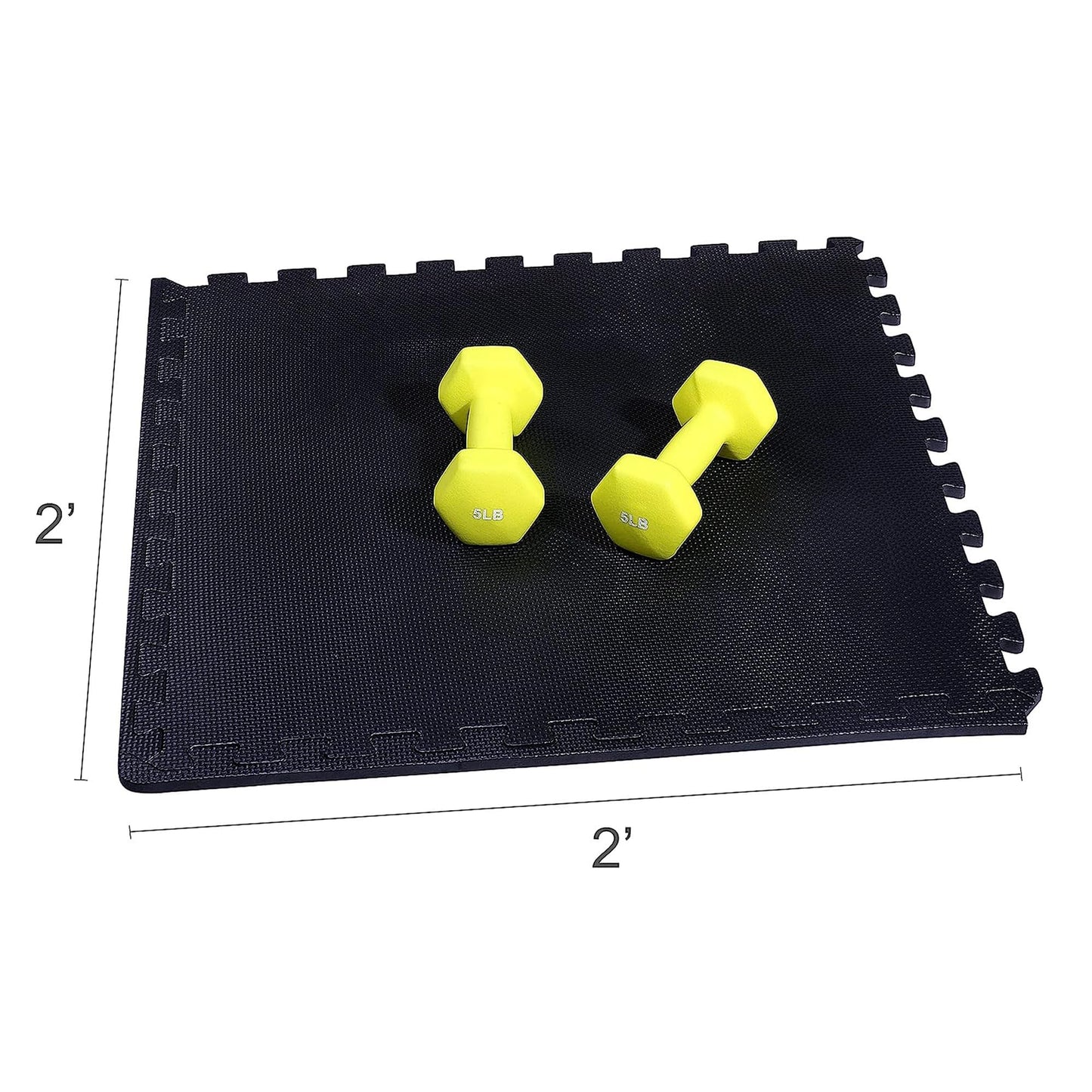 BalanceFrom Puzzle Exercise Mat 1/2" Thick, EVA Interlocking Foam Floor