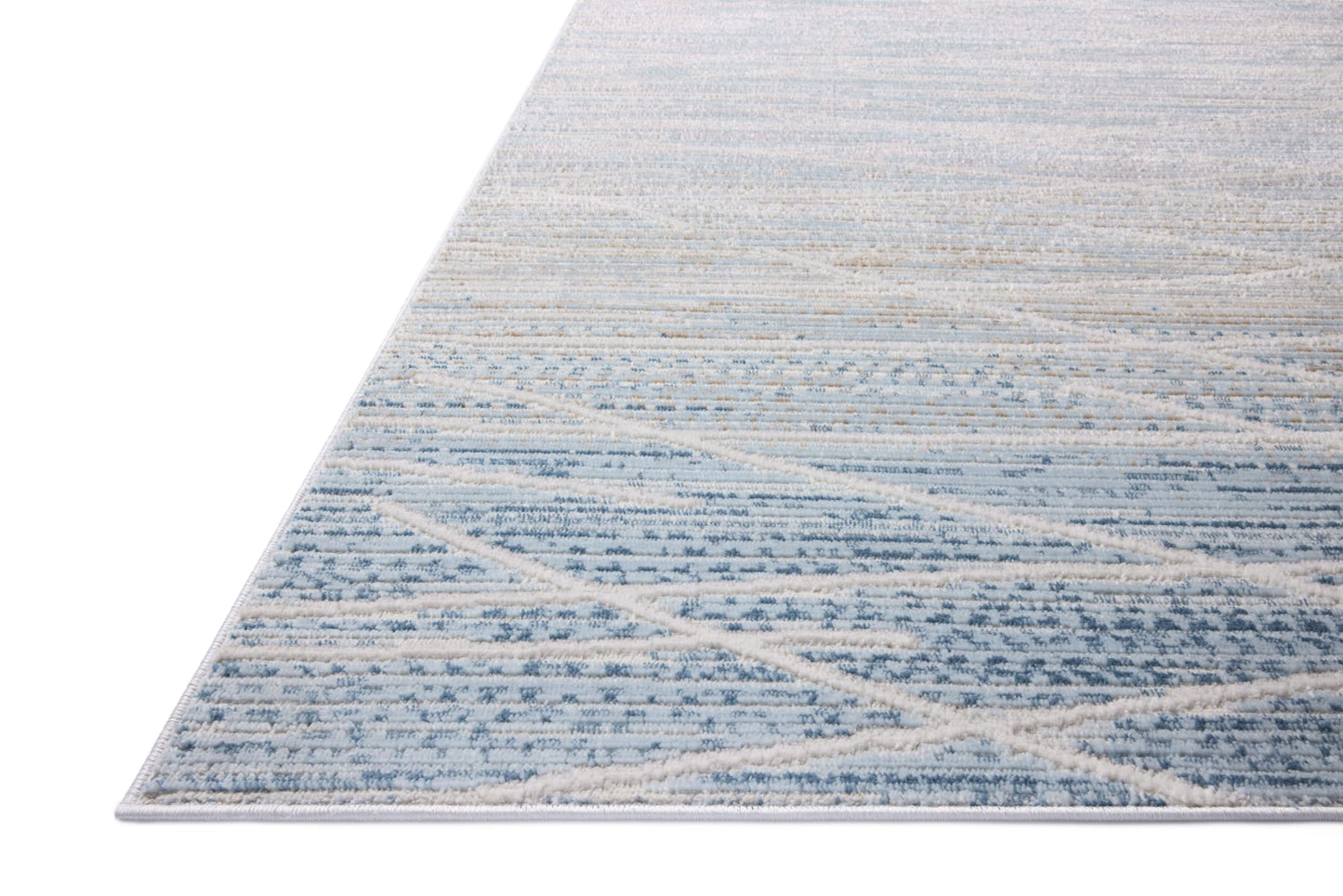 Loloi Townes Collection TOW-07 Natural/Sky 3'-11" x 5'-11" Accent Rug