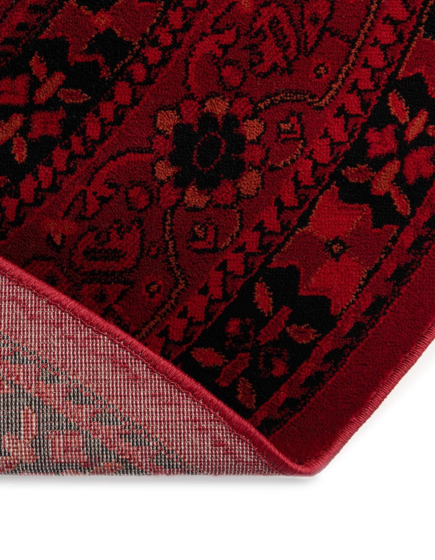 Unique Loom Tekke Collection Area Rug - Sheibani (5' 3" x 8' Oval, Red/ Black)