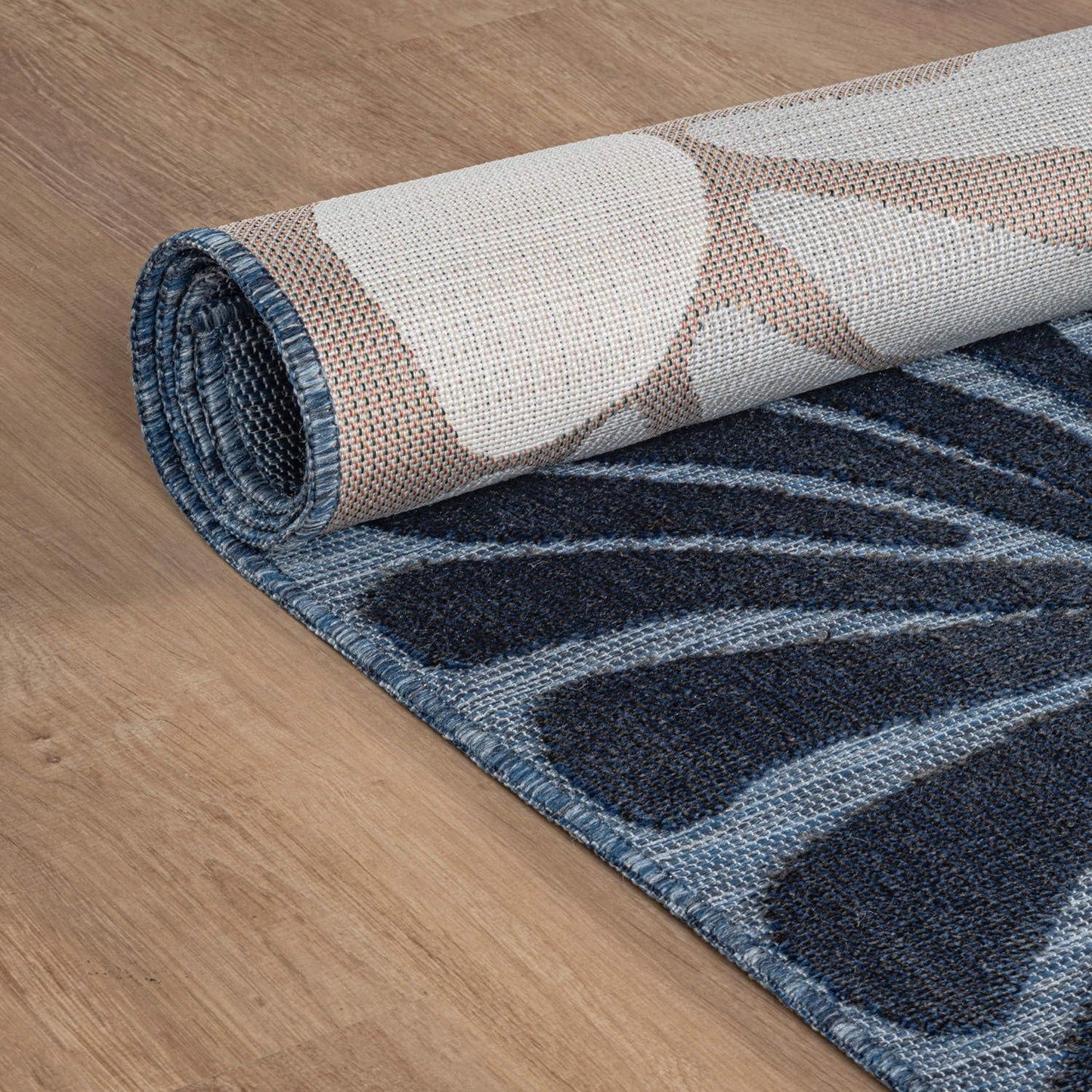 Beverly Rug Outdoor Rug 8x10 Modern Floral Tropical Area Rugs for Outdoor and Indoor Patio Easy to Clean Non Shedding Living Room Porch Garden Washable Outside Carpet (8 x 10 Navy)