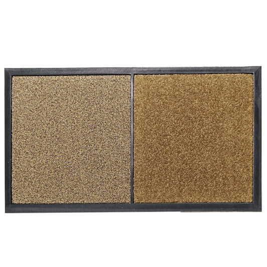 2 in 1 Disinfecting Sanitizing Floor Entrance Doormats, Wet Dry Shoe Mat, Disinfection Entry Rug Shoe Sanitizer, Indoor Outdoor Rug, Shoe Sole Cleaning Mat (Brown - 17x31 inch)