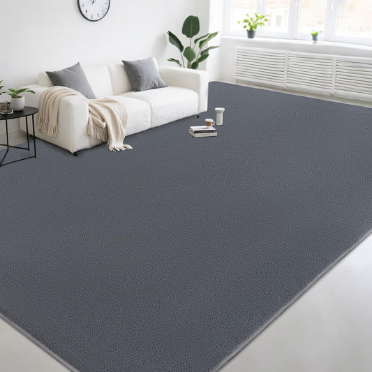 AAFKK Large Modern Area Rugs for Living Room Bedroom, 4x6 Feet Grey Ultra Soft Thickened Memory-Foam Indoor Rug, Comfy Aesthetic Solid Minimalist Carpets for Girls Boys Nursery Dorm Home Decor
