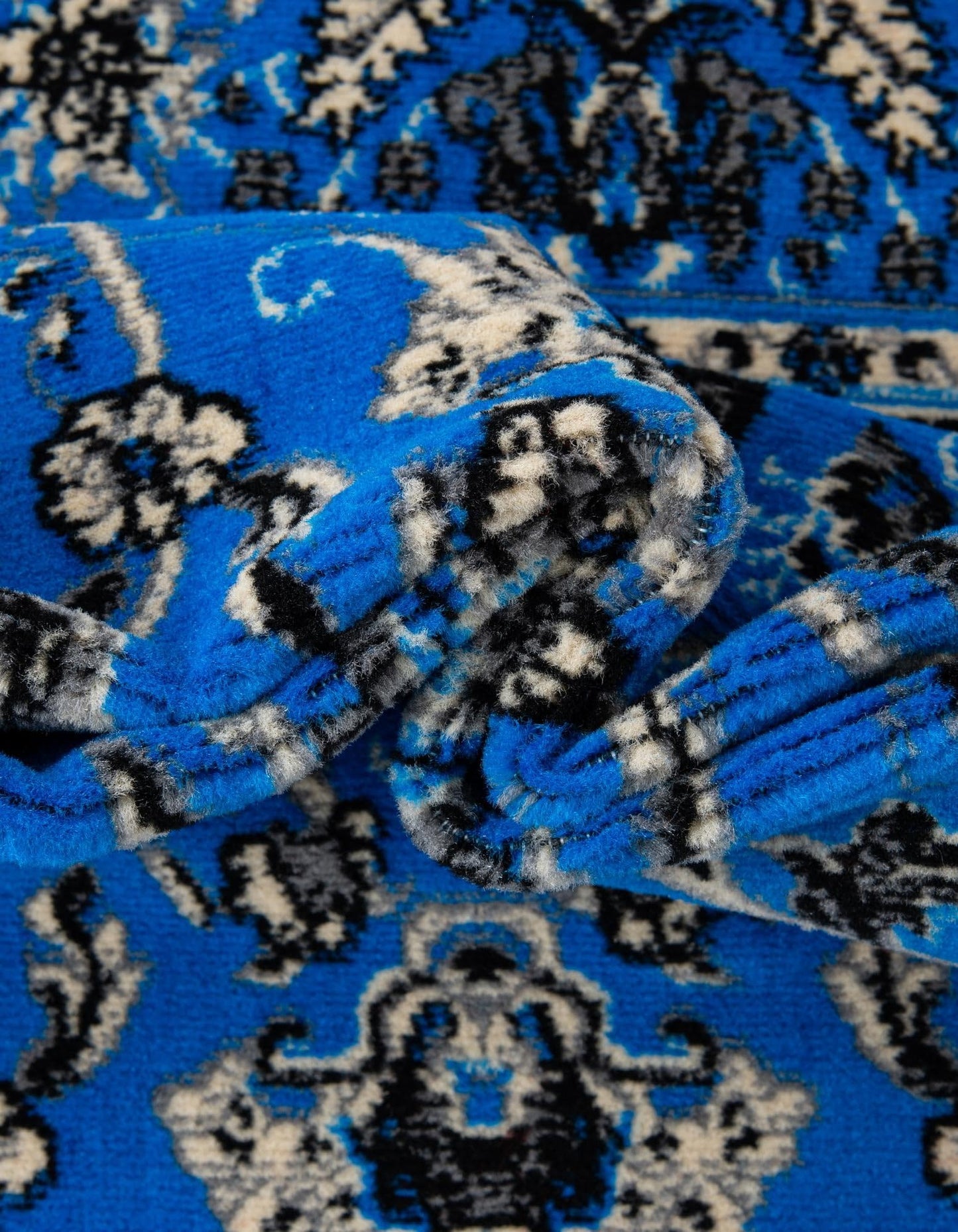Unique Loom Sialk Hill Collection Area Rug - Washington (5' 3" x 8' Rectangle Dark Blue/Black)