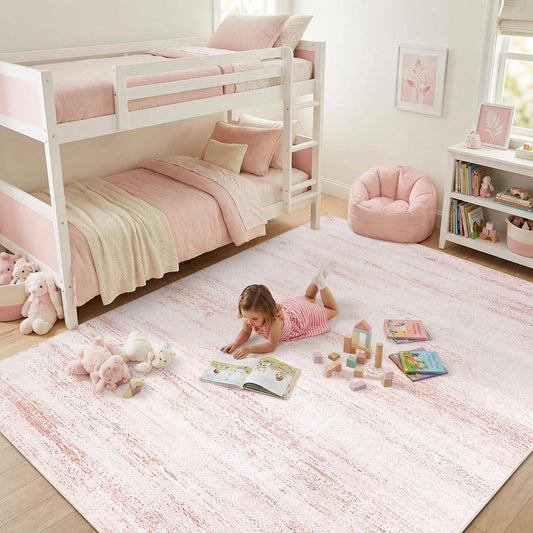 Garvee Girls Room Rug 5x7 Washable Non Slip Soft Low-Pile Stain Resistant