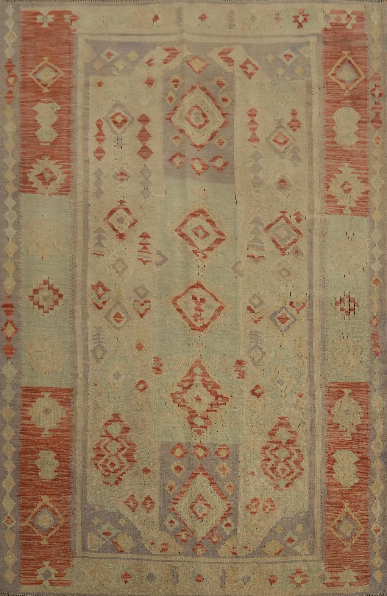 Rug Source Southwestern Collection, 5x6 Rug, Hand Woven Beige & Ivories Tribal Rug, Oriental 100% Wool Carpet for Foyer, Entryway and Hallway