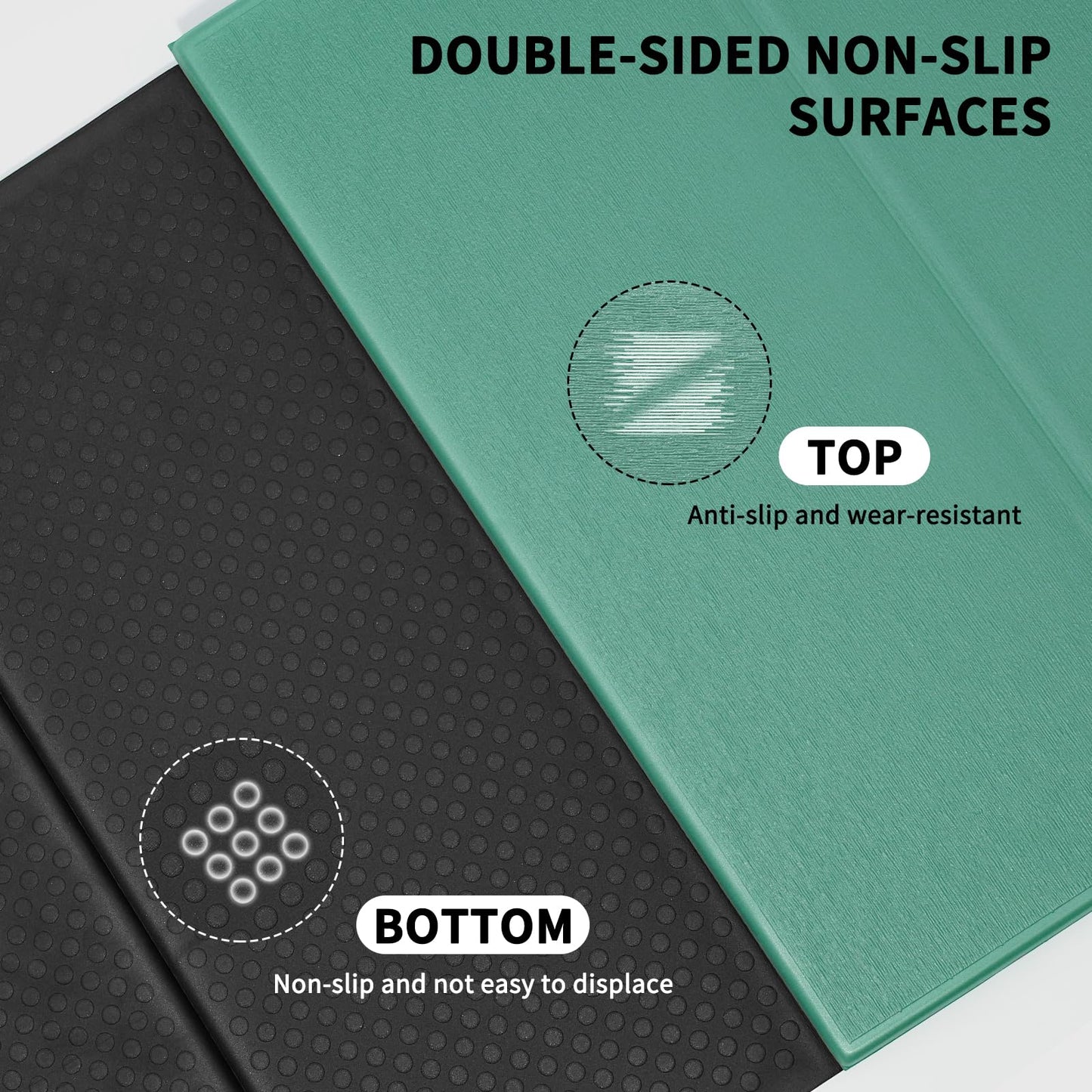 Foldable Yoga Mat Extra Large Wide 74"×31.5"