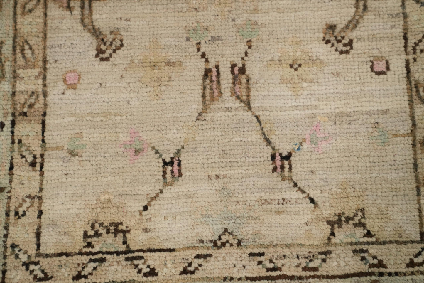 Rug Source Transitional Collection, 3x4 Oushak Rug, Hand Knotted Beige & Ivories All-Over Rug, Oriental 100% Wool Carpet for Foyer, Entryway and Hallway