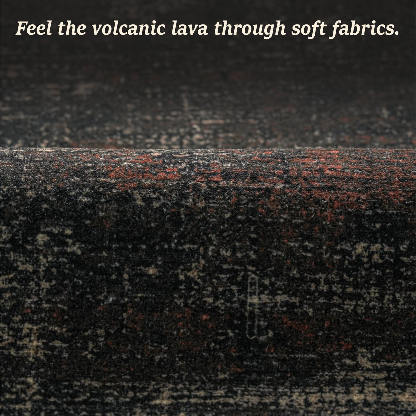 TALANOVA Black Farmhouse Washable 8x10 Area Rugs for Living Room, Dark Charcoal Volcanic Textured Large Rug for Bedroom, Non-Slip Stain Resistant for Dining Room Office Décor