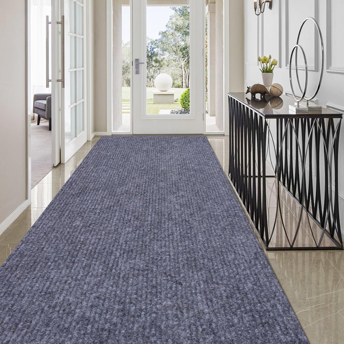 Runner Rugs 3 x 10 ft for Hallway with Rubber Backing, Non Slip Indoor Rug, Outdoor Runner Rug Waterproof, Custom Size Area Rugs for Entryway, Balcony, Patio, Kitchen, Garage, Stair, and Laundry