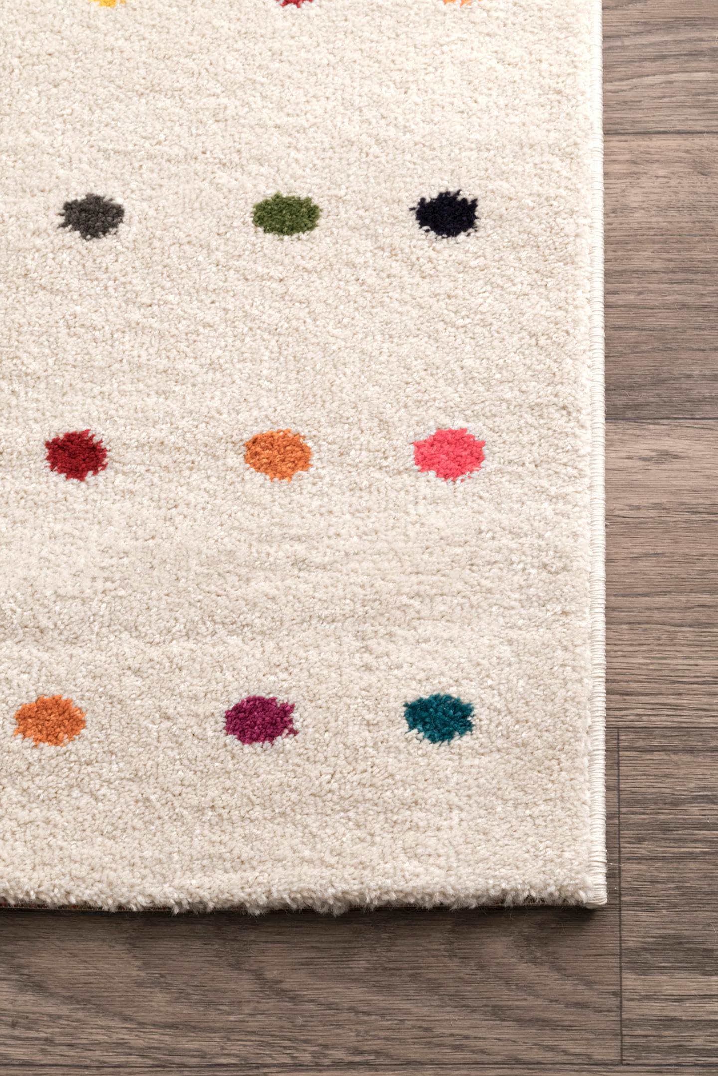 Nuloom Dorie Multicolor/Ivory, 3' x 5', Polka Dot, Soft and Cozy, High Traffic, Stain Resistant, Easy Clean, Durable Area Rug for Bedroom, Living Room, Dining Space, Den, Foyer, Entryway