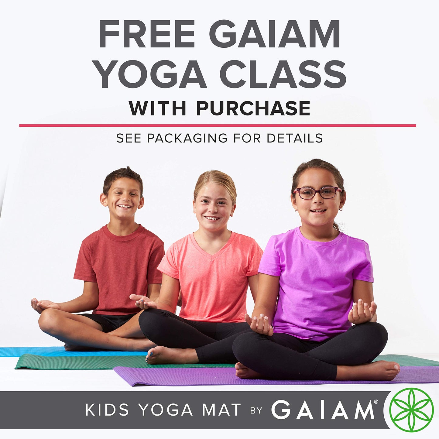 Gaiam Kids Yoga Mat Exercise Mat, Yoga for Kids with Fun Prints - Ideal for Babies, Active & Calm Toddlers and Young Children (60" L x 24" W x 3mm Thick) - Twinkle Toes