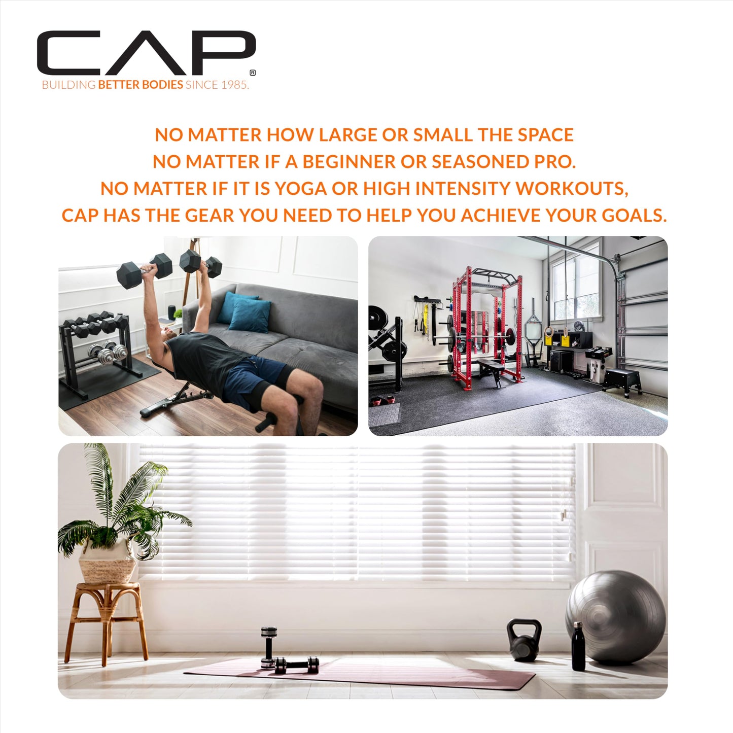 Cap Cap Puzzle Exercise Mat 24" x 24" x 1/2", 6 Pieces