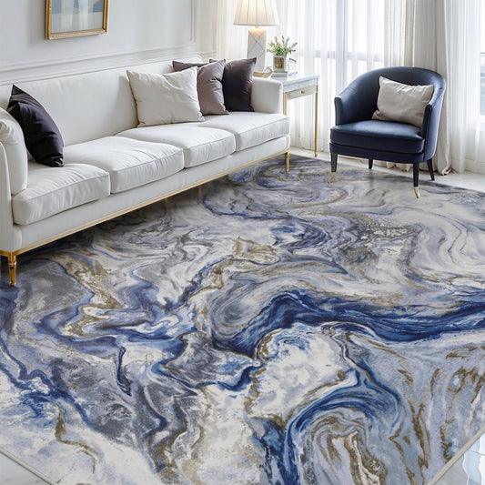 5x7 Area Rugs for Living Room, Modern Abstract Rug for Bedroom, Contemporary Machine Washable Rug, Large Stain Resistant Carpet for Dining Room Playroom Home Office, Pet & Kids Friendly