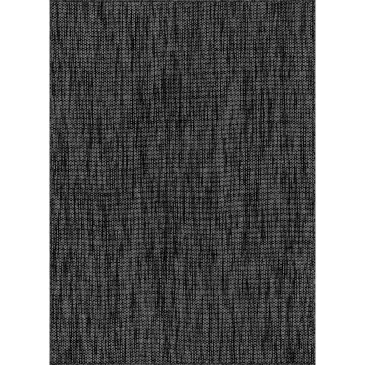 CAMILSON Outdoor Rug 10x14 Modern Area Rugs for Large Indoor and Outdoor Patios and Porches - Waterproof, Washable, Non-Shedding, Easy-to-Clean Outside Carpet (10 x 14, Solid - Dark Gray)