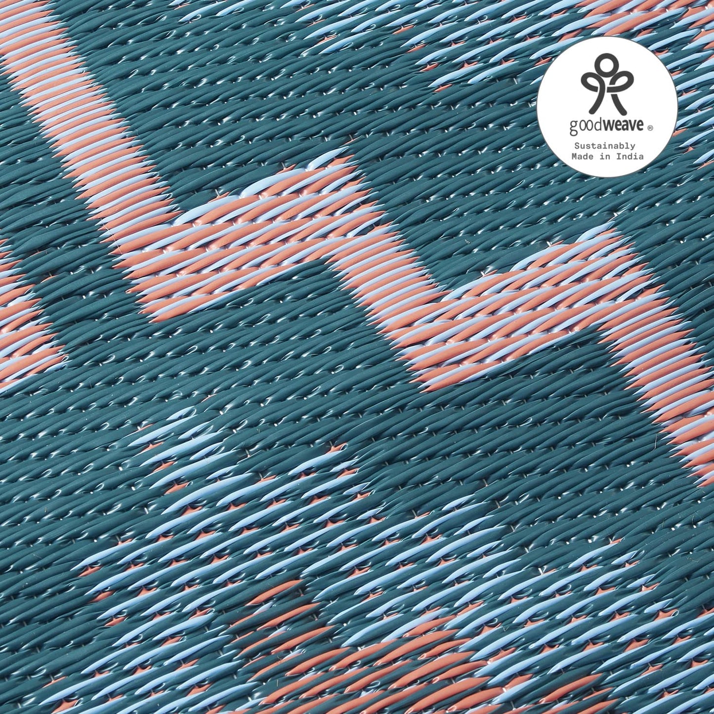 Fab Habitat Outdoor Rug - Waterproof, Fade Resistant, Crease-Free, Reversible - Premium Recycled Plastic - Vintage Boho Kilim - Patio, Deck, Porch, Balcony, Laundry Room - Lhasa - Green - 4 x 6 ft