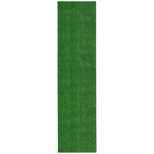 Ottomanson Artificial Grass Outdoor Runner Rug 2'7" x 10' – Waterproof Astro Turf with Drainage Holes – Patio & Lawn Decoration, Easy-Clean Dog Grass Mat