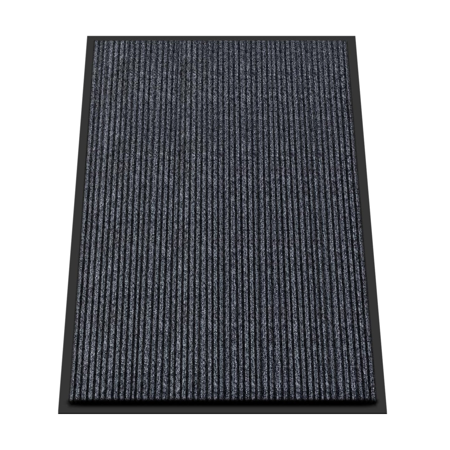 Kuyal Front Door Mat, 3'x4' Indoor Outdoor Entrance Mat, Commercial Floor Mats Inside Outside Entrance, Heavy Duty Durable Welcome Mats, Rubber Backing Non Slip Outdoor Mats for Entryway,Dark Gray