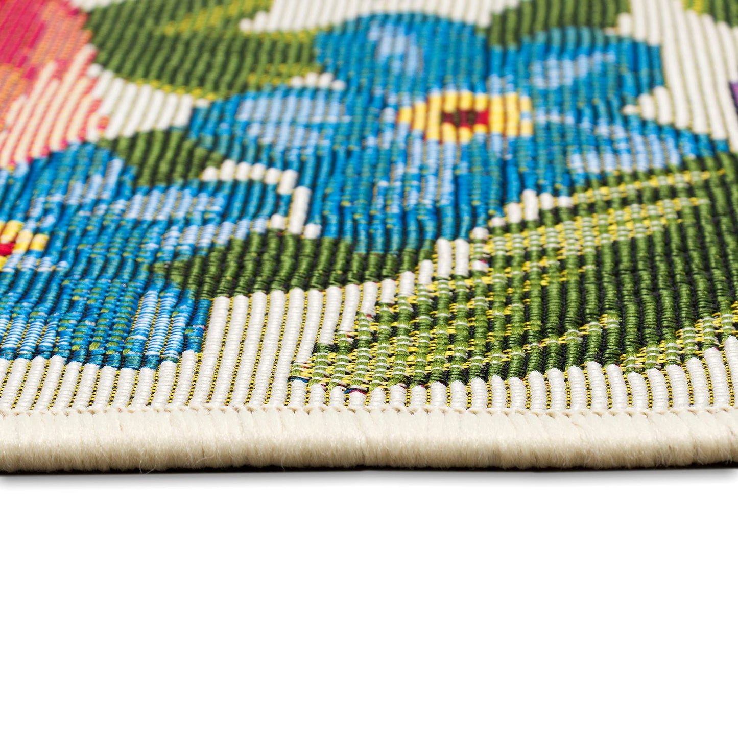 Liora Manne Esencia Machine Washable Non-Slip Low Profile Indoor/Outdoor Mat-Transitional, Garden, Floral, Botanical, Secret Garden Cream 2'5" x 3'11"