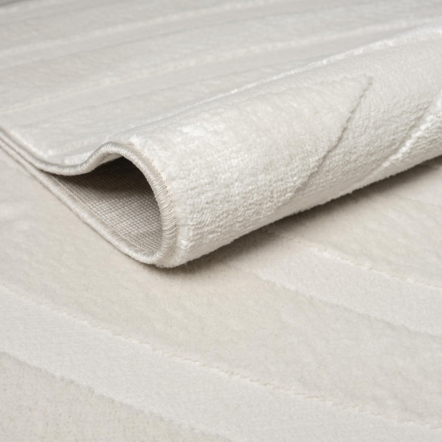 Abani Zen 5' x 8' Cream Rug – Neutral Modern Linear Pattern, Soft Area Rug for Living Room & Bedroom, Durable & Easy to Clean