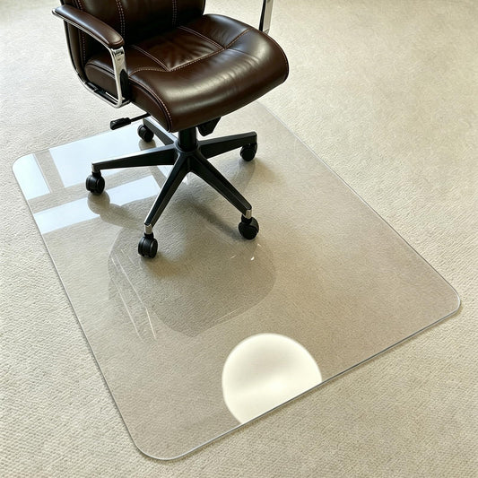 KAISLE Office Chair Mat for Carpet, 32x48 Clear Heavy Duty Plastic Rolling Chair Mat, Under Computer Desk Floor Mat Protector for Carpeted Floors, Can be Used on Carpet or Hard Floor